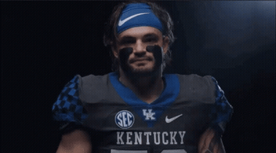 A Kentucky Football Player Wears A Headband GIF