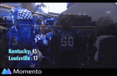 A Kentucky Football Team Is Celebrating A Win Over Louisville GIF