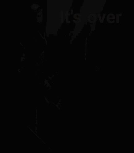 A Knight Holding A Sword And Shield With The Words " It 'S Over " Behind Him GIF