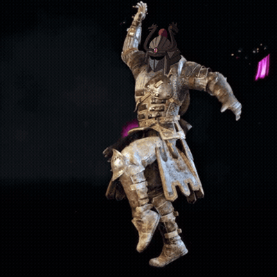 A Knight In Armor Standing In Front Of A Pink Heart GIF