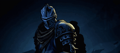 A Knight With A Helmet And Armor Is Standing In A Dark Room GIF