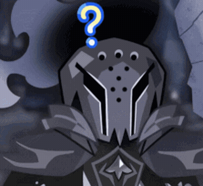 A Knight With A Question Mark On His Head GIF