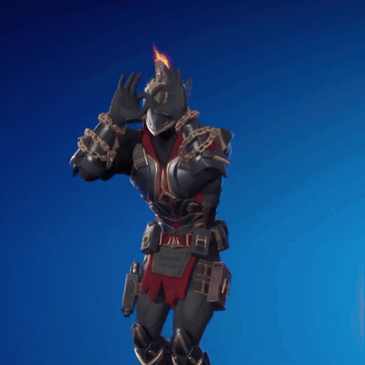 A Knight With Chains Around His Arms And A H On His Chest GIF