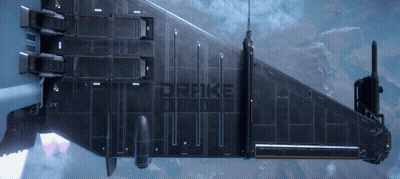 A Large Black Jet With The Word Drake On The Side GIF