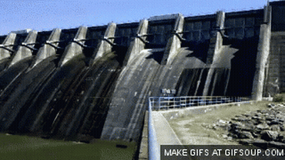 A Large Dam With The Words Make Gifs At Gifsoup.com Underneath It GIF