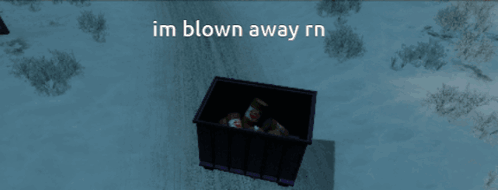 A Large Explosion With The Words Im Blown Away Written Above It GIF