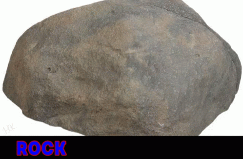 A Large Rock With The Word Rock Written On It GIF