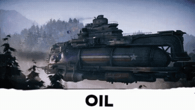A Large Ship With The Word Oil Written On It GIF