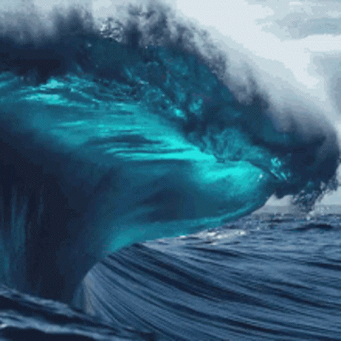 Breaking Ocean Wave GIF