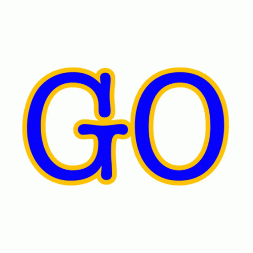 A Large Yellow Letter M With A Blue Outline GIF