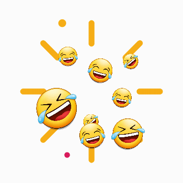 A Laughing Emoji With Tears Coming Out Of Its Eyes GIF