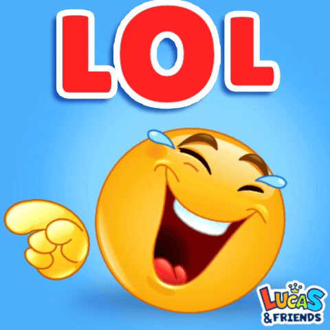 A Laughing Smiley Face With Tears Coming Out Of Its Eyes And The Word Lol Behind It GIF