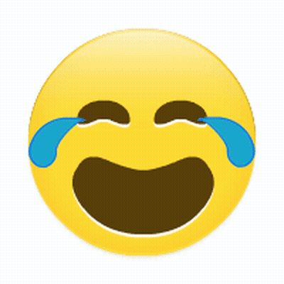 A Laughing Smiley Face With Tears Coming Out Of Its Eyes GIF
