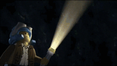 A Lego Character Stands In Front Of A Sign That Says Gem Alert GIF