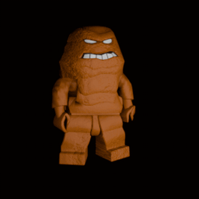 A Lego Figure Of A Monster With A Very Angry Face GIF