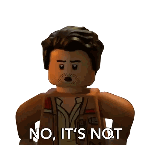 A Lego Man Says No It 'S Not With His Hands On His Hips Sticker