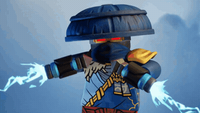 A Lego Ninjago Character With A Sword And A Helmet GIF