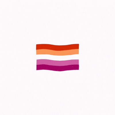 A Lesbian Flag Is Waving In The Wind GIF