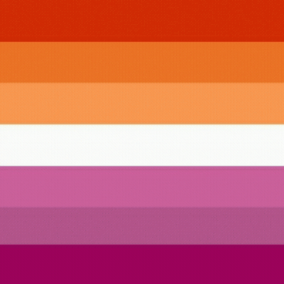 A Lesbian Flag With Orange , Purple , And White Stripes . GIF