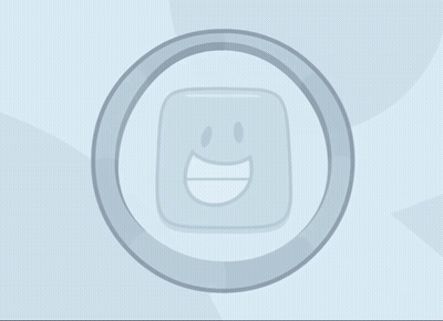 A Life Of An Ice Cube Advertisement With A Smiling Ice Cube On It GIF