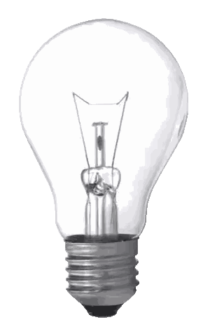 A Light Bulb That Is Turned On And Glowing Brightly Sticker