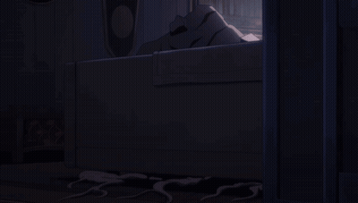 A Lightning Bolt Is Shining On A Dark Background GIF