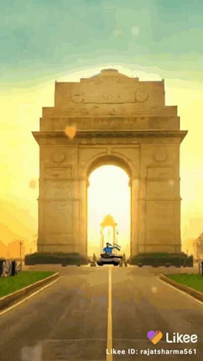 A Likee Id Of Rajatsharma661 Shows A Picture Of The India Gate GIF