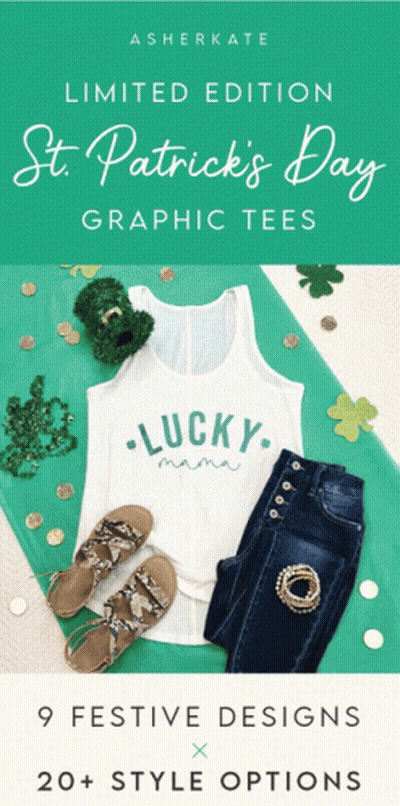 A Limited Edition St. Patrick 'S Day Graphic Tee With 9 Festive Designs And 20+ Style Options GIF