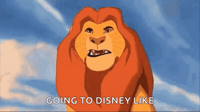 A Lion From The Lion King Is Making A Funny Face And Says `` Going To Disney Like '' . GIF