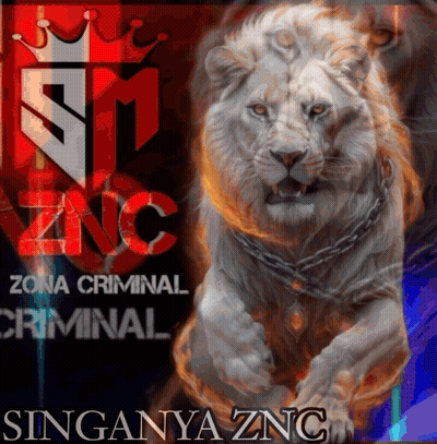 A Lion With A Chain Around Its Neck Is On A Poster For Zona Criminal Criminal GIF