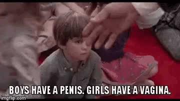 A Little Boy Is Sitting On The Floor Being Touched By A Man . GIF