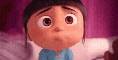A Little Girl From Despicable Me Is Making A Sad Face . GIF