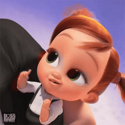 A Little Girl From The Boss Baby Family Business Is Being Held By A Man . GIF