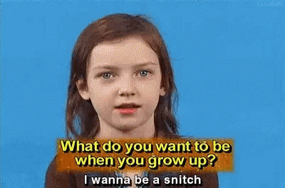 A Little Girl Is Asking What Do You Want To Be When You Grow Up ? GIF