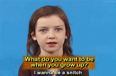A Little Girl Is Asking What Do You Want To Be When You Grow Up ? GIF