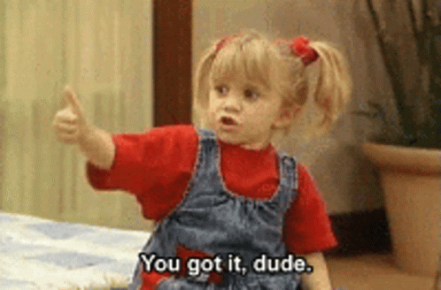 A Little Girl Is Giving A Thumbs Up And Says You Got It Dude . GIF