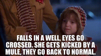 A Little Girl Is Holding A Man 'S Arm And A Quote From A Movie . GIF