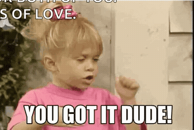 A Little Girl Is Making A Funny Face And Saying `` You Got It Dude ! '' GIF