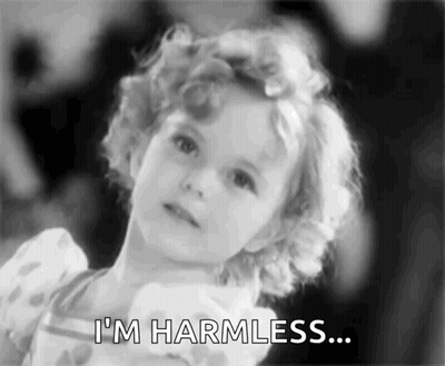 A Little Girl Is Saying I 'M Harmless GIF
