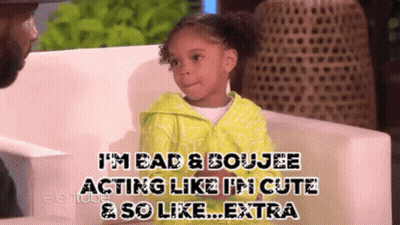 A Little Girl Is Sitting On A Couch Talking To A Man And Says I 'M Bad & Doujee GIF