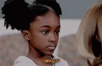 A Little Girl Is Talking To A Woman And Asking Why . GIF