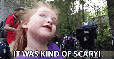 A Little Girl Says It Was Kind Of Scary In Front Of Stroller GIF