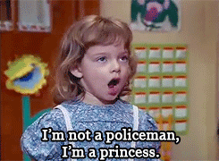 A Little Girl Says That She Is Not A Policeman And Is A Princess GIF