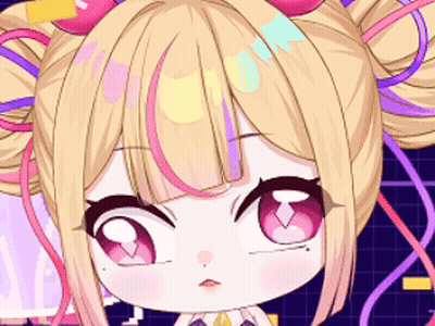 A Little Girl With Blonde Hair And Pink Eyes GIF