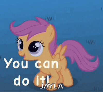 A Little Pony With Wings Is Saying You Got This GIF