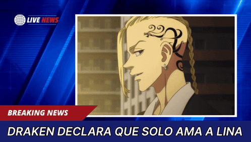 A Live News Broadcast With A Picture Of Draken GIF
