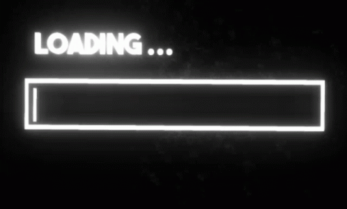 Glowing Loading Bar On Black Background GIF