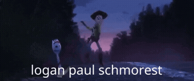 A Logan Paul Schmorest Poster With A Cowboy And Fork GIF