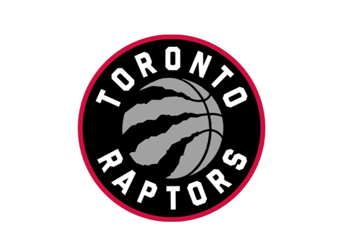 A Logo For A Basketball Team Shows A Dinosaur Holding A Basketball GIF