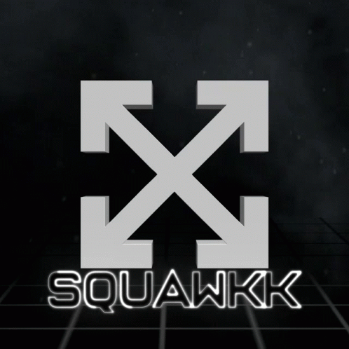 A Logo For A Company Called Squawkk With An X In The Middle GIF